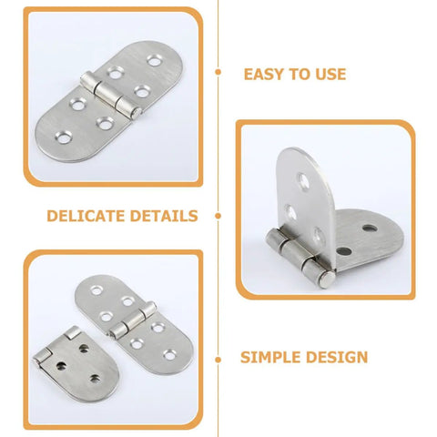 Stainless Steel Folding Table Top Hinges Two Piece Pack For Desktops And Folding Tables, small cabinet hardware, easy use.