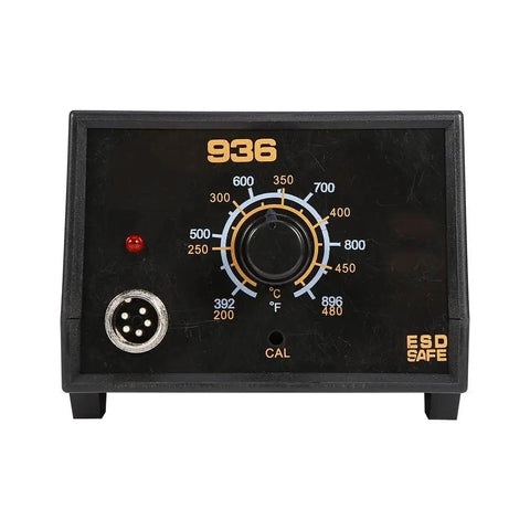 Hot Air Rework Soldering Station With 110V 60W Desolder Iron, 936 Power control panel with temperature dial