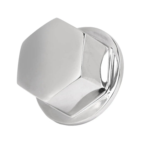 Boat Steering Wheel Center Nut Five Eighth Inch 18 Thread 316 Stainless Steel Mirror Polish Finish for marine hydraulic helms close-up
