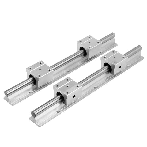Heavy Duty SCS12LUU 300mm Linear Rails With SBR12UU Slide Blocks Precise Smooth Motion System For CNC Machines 3D Printers Robotics And Automation Projects And Prototyping, two rails and blocks