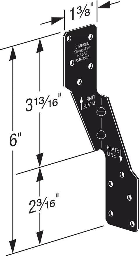 Rugged 18 Gauge ZMAX Hurricane Tie Single Sided Lumber Connector For Wall Framing Roof Decking Delivers Tough As Nails Uplift Resistance And Easy Go Install For Your Next Crew Build