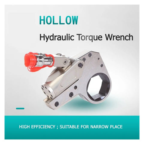 Heavy Duty Hydraulic Torque Wrench Generating 700 Bar Real Deal Pressure With Rock Solid Square Drive Mount Featuring Quick Rotary Anti Jam Design And Hands Off Handling For Cramped Job Sites with hollow design and swivel connection.