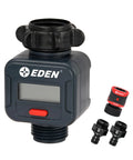 Plug And Play Digital Water Flow Meter For Faucets And Hoses, Real Time Water Use Monitor with LCD and connectors, front view