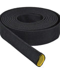 One Inch Hydraulic Hose Burst Protection Sleeving Nylon Guard Sleeve 50 Feet Black With Yellow Inner Liner
