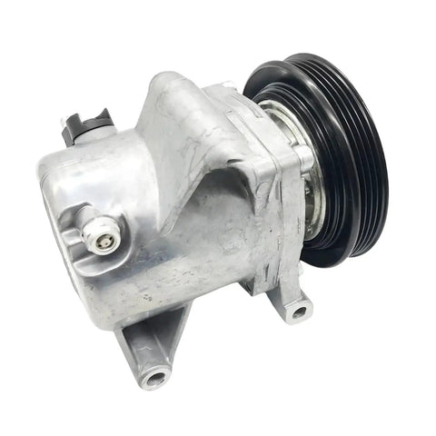Mercedes Benz AC Air Conditioning Compressor Pump SS96 PV4 Pulley For Smart Fortwo Coupe 451 1L Replacement Part Aluminum Fuselage High Quality Durable Build With Precision Scroll Piston Design For Longevity And Smooth Quiet Operation. silver aluminum AC compressor with black PV4 pulley