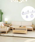 125 Piece White Tack In Drawer Glides Heavy Duty Furniture Slider Repair Kit For Dressers displayed in a modern living room.