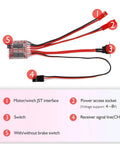 Diagram of Beefy 30A Brushed Electronic Speed Controller With Brake Dual Way For 130 180 260 Motors showing labeled components.
