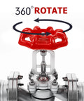 Five Pack Handwheel Replacement Kit For Half Inch Metal Gate Valve Handle With Red Spigot Wheel For Outdoor Faucets Hose Bibs