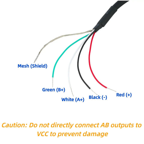 Wiring instruction for 600 P R Incremental Rotary Encoder With 3 mm Screwdriver For 5 To 24 V Wide Voltage Optical Encoder Supply 6 mm Shaft AB 2 Phase Quadrature Output Arduino Compatible NPN Open Collector