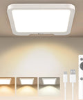 USB C Rechargeable Motion Sensor Ceiling Light 550LM With Remote, 3000K 4000K 6000K Color Temperature, LED, magnetic mount, no wiring