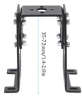 RC motor mount bracket, aluminum alloy removable mounting stand for small RC airplane (front view).