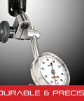 Precision Swivel Post Snug With Dovetail Clamp For Test Indicators, Rotatable Bezel, 1-3 16 Inch Contact, 1-3 8 Inch Large Dial Faces