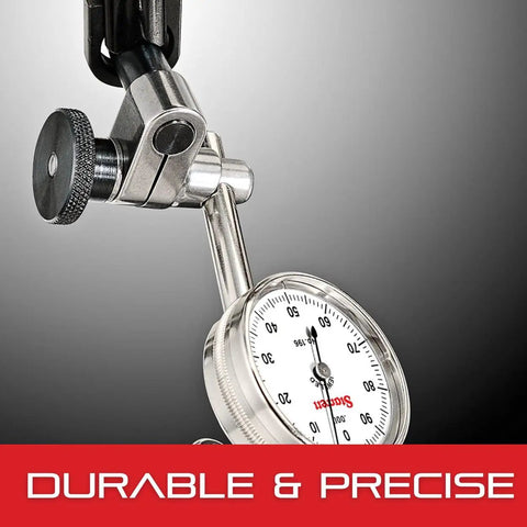 Precision Swivel Post Snug With Dovetail Clamp For Test Indicators, Rotatable Bezel, 1-3 16 Inch Contact, 1-3 8 Inch Large Dial Faces