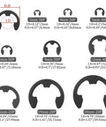 Pro Grade 300 Piece External Retaining Ring Kit In Nine Sizes From 3 mm To 22 mm Black Alloy Steel E Clip Snap Rings Image