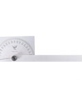 Rock Solid Stainless Steel Angle Protractor Square Head Double Zero To One Eighty Degree Scale precise angle measuring tool