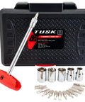 Foldable T Handle Tool Kit With 19 Pieces Driver Set For Powersport Includes Metric Sockets 8mm 10mm 12mm 14mm 13mm Phillips