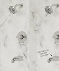 Jaida Tub And Shower Trim Kit With Restore Technology, Valve Included, 1-Handle, Sleek Polished Chrome Finish, Wide to Focused Spray