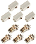 Hella Tough One To Two Out T Tap Wire Splice Connectors 6 Awg To 13 Awg 80 Amp 1000 Volt featuring 10 brass and plastic solderless nuts.
