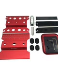 Aluminum RC Car Repair Stand parts with adjustable height, screw tray, anti-slip feet, for 1/8 to 1/18 scale Traxxas Axial Arrma Redcat Losi.