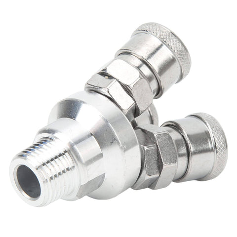 3 Way Quick Connect Air Hose Splitter Universal Type Male Thread Swivel Air Compressor Fittings Round Air Splitter Manifold G1/2