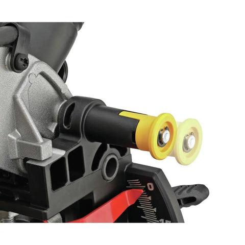 10 Inch Compound Miter Saw With Single Bevel And 15 Amp Motor, 14 Positive Stops, Precise Miter System, Machined Base Fence, Tall Sliding Fence For Four And A Quarter Inch Base, Bevels From Zero To Forty Eight Degrees Left, Built For Clean, Accurate Cuts