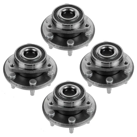 4 Piece Wheel Bearing And Hub Assembly Kit Front And Rear Set For Buick Enclave Chevrolet Traverse GMC Acadia Saturn Outlook Direct OEM Replacement Plus