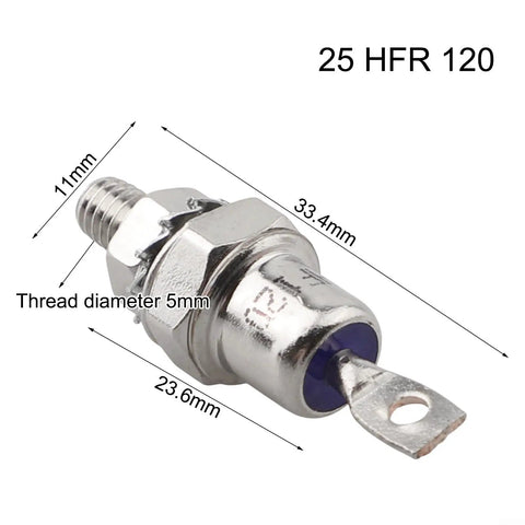 Two Beefed-Up Stud Mount Diode Rectifiers 1200V 85A 40A 25A With Positive Cathode Or Negative Anode for power supply converter
