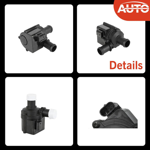 Straight Up Drop In Auxiliary Cooling Water Pump For Audi A8 Q5 R8 S4 S5 with multiple angles and details shown.
