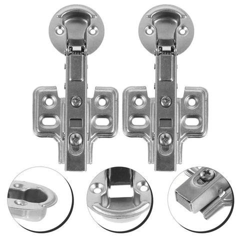 4 Pack Stainless Steel Folding Cabinet Hinges With Soft Close Damper For Frameless Cabinets And Windows, detailed view