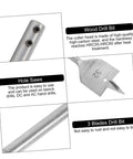 DIYEAH 10-piece wood drill bit set; high-carbon steel, flat boring bits for smooth panel holes