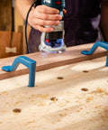 Spaced Dog Hole Router Template For Precise Holes And Bench Tools Like Dogs Cookies And Holdfasts Non Slip Easy To Align Inlay Jig for woodworking.