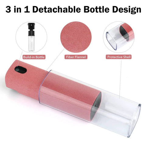 Three In One Screen Cleaner Kit With Touchscreen Mist Spray And Microfiber Cloth for cleaning phones glasses tablets laptops car displays