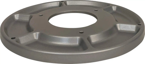 Tray Base Mount For Vise Bases Cast Aluminum Stability With Six Integral Wells Rounded Sloped Walls Eight And A Half Inch Diameter