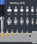 Thermal Insert Tool Kit For 3D Printers With Quick Change Handle And 1 Connector Includes M2 M2.5 M3 M4 M5 M6 M8 Copper Tips