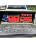 Heavy Duty Packout Tool Box For 22 Inch Modular Storage System With Organizer Tray And Metal Reinforced Corners Polymer Construction loaded in truck bed