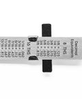 6 Inch Machinist Pocket Rule With 32nds And 64ths, Decimal Equivalents Chart, Premium Stainless Steel, Flexible, Durable Tool For Pros And DIYers In The Shop. close-up with pocket clip