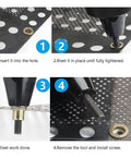 Yellow 100Pcs 1/4-20 Rivet Nuts Set, Carbon Steel UNC Flat Head Threaded Nut Inserts process illustration.