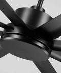 Close-up of Monster 100 Inch Ceiling Fan No Light With Remote Control, Industrial Black High Airflow, 8 aluminum blades view
