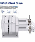 Pneumatic Clamp Workholding Fixture For CNC Machining With Automatic Loadin And Unloadin, 40kg Holding Force At 0.5 MPa, Compact Vise For Fast, Secure Workpiece Clamping In Any Shop, 3mm stroke, aluminum body