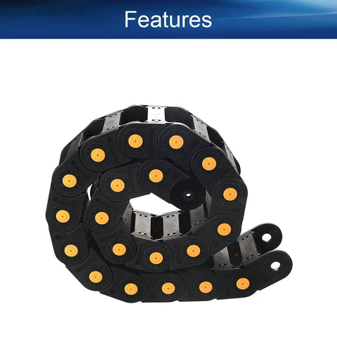 R100 Open Cable Drag Chain Carrier For CNC Machines And Electrical Gear, 1 Meter Long, 35x100mm features image