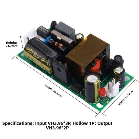 24W 48V 0.5A AC to DC Switching Power Supply Module With Bang-For-Your-Buck Overvoltage And Overcurrent Protection For Industrial Control Systems Wide Input 85-264VAC And 120-373VDC High Efficiency Up To 86% Green Compact Design, 66.2x30.5mm