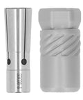 Heavy Duty Collet Chuck Holder For Milling Engraving Machine High Precision CNC Vise Tool With Rock Solid Carbide Material And Superior Heat Resistance For Professional Shop Grind Work Today, featuring silver steel collet and gray carbide tool.