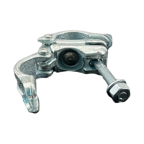 British Swivel Scaffolding Couplers For 1 3/4 To 1 9/10 Inch Tube, Heavy Duty Galvanized Carbon Steel, No Fuss Install, 4 Piece Set For Solid, Safe Pipe Framework, close-up