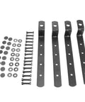 Rugged Iron Side Case Mounting Brackets Kit For Motorcycles, Universal Fit, includes brackets, bolts, washers, size 53x35x215mm