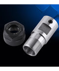 Heavy Duty Collet Chuck Motor Shaft Spindle Extension Rod For CNC Mills Lathes, featuring black ER11-A nut and silver spindle.