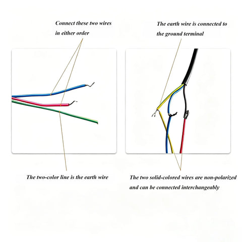 Wiring instructions for 16 Inch Explosion Proof Axial Fan with 370W 110V Motor, showing earth and interchangeable wires.