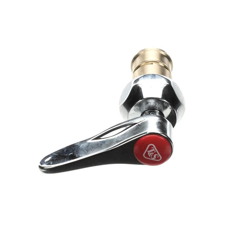 Cerama RTC Hot Water Valve With Check Valve And Lever Handle Pro Grade Replacement Part For Commercial Sinks OEM Quality Fit Easy Install Built To Last High Performance Water Control, brass valve close-up