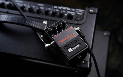 Metal Zone MT-2W Waza Craft Guitar Pedal With All Analog Circuitry Premium Buffer on an amplifier