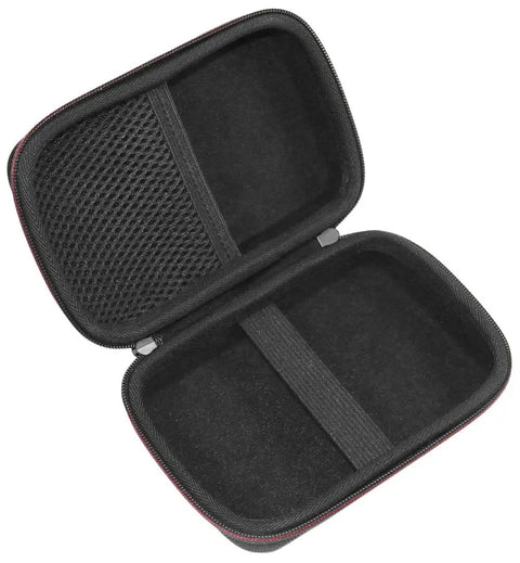 Open Beefy EVA Hard Protective Case For Voice Caddie SC100 SC200, showing black interior and mesh pocket.