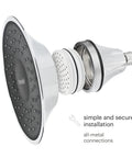 Filtered Shower Head With Chrome Slate Face And Wide Rain Spray For Softer Skin And Hair That Feels Legit 6 Month FF15 Filter